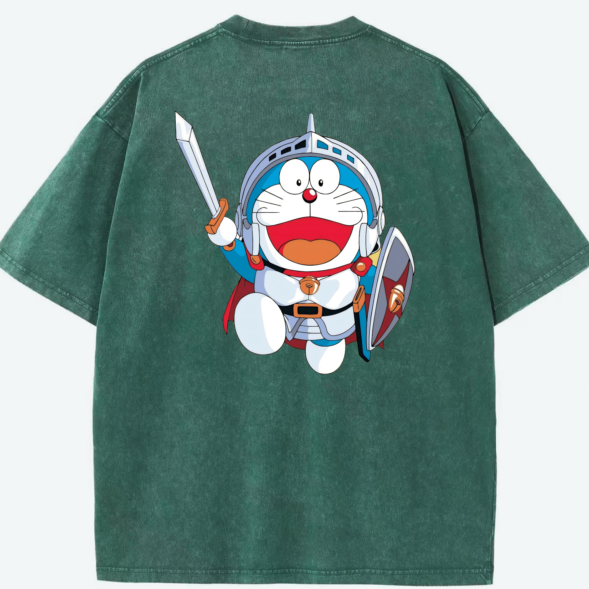 （画像用） ドラえもん Doraemon 綿100% ヴィンテージ風 半袖Tシャツ（背面プリント）